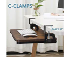 Keyboard Tray Under Desk Large 26.77" X 11.81" C Clamp Mount Easy Install