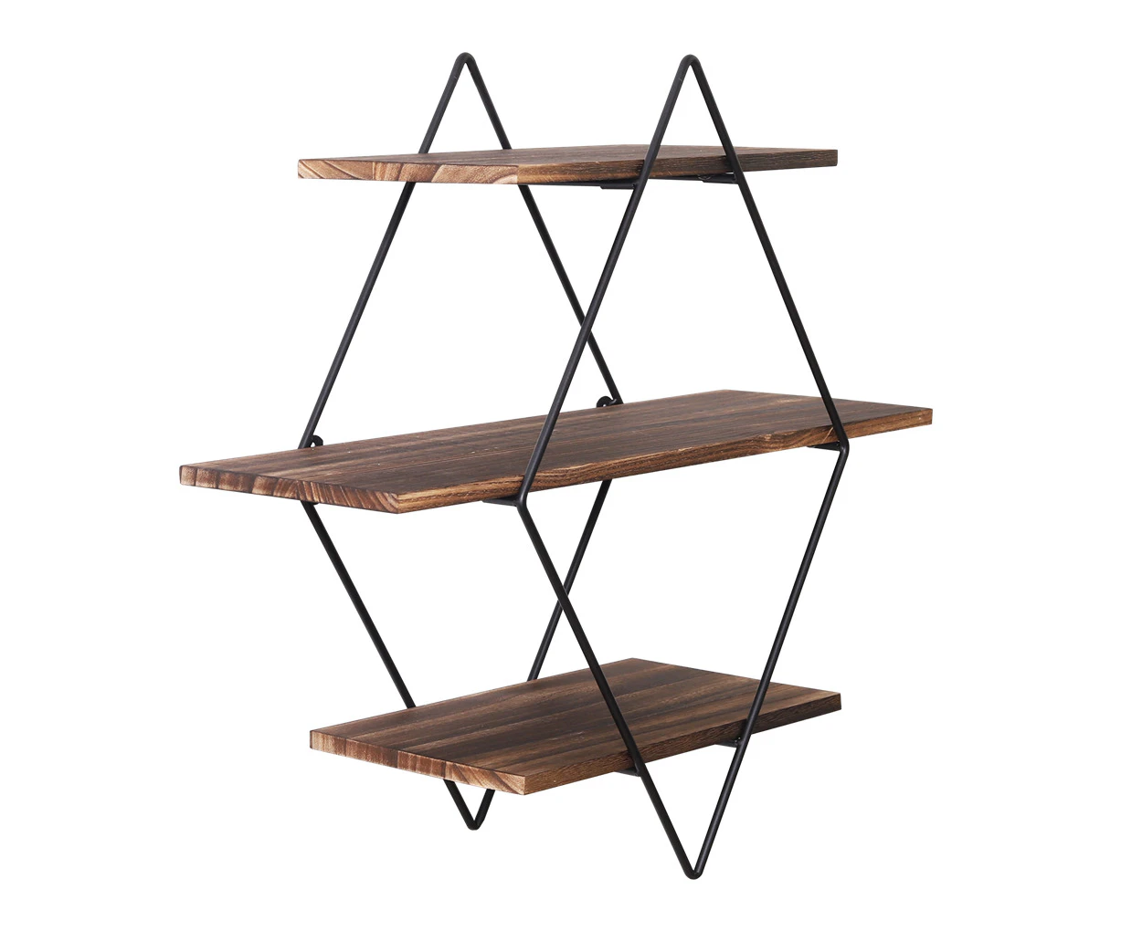 Vintage Floating Shelves Rustic Wooden Wall Shelf Display Storage Rack Art Decor