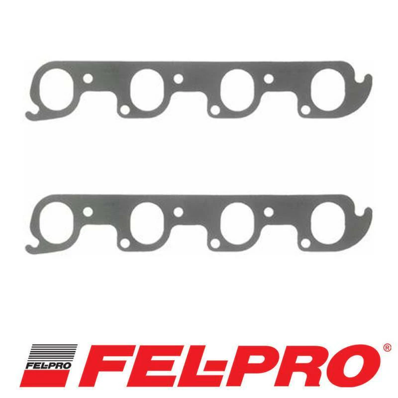 Fel-Pro Perforated Steel Exhaust Gasket Set for Ford 302 351 Cleveland V8 2V Hea