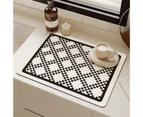 Kitchen Countertop Drying Mat Geometric Super Absorbent Foldable Quick Drying Wear Resistant Dish Bowl Plate Dinnerware Placemat Coffee Maker Pad-Large C