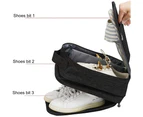 Travel Shoe Bag Waterproof Holds 3 Pair of Shoes for Travel and Daily Use Storage Pouch,Black