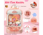 Claw Machine for Kids,Mini Vending Machines Candy Grabber Prize Dispenser Toys for Girls,Electronic Arcade Claw Game & 20 Mini Plush Toys