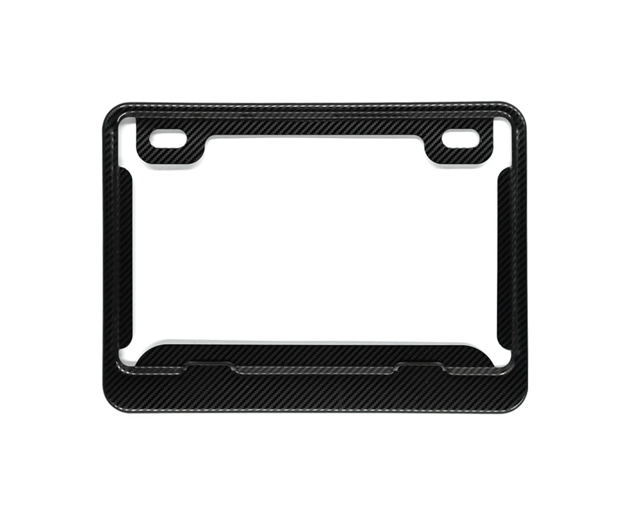 Black Carbon Bracket Universal Motorcycle License Plate Frame Auto Accessory