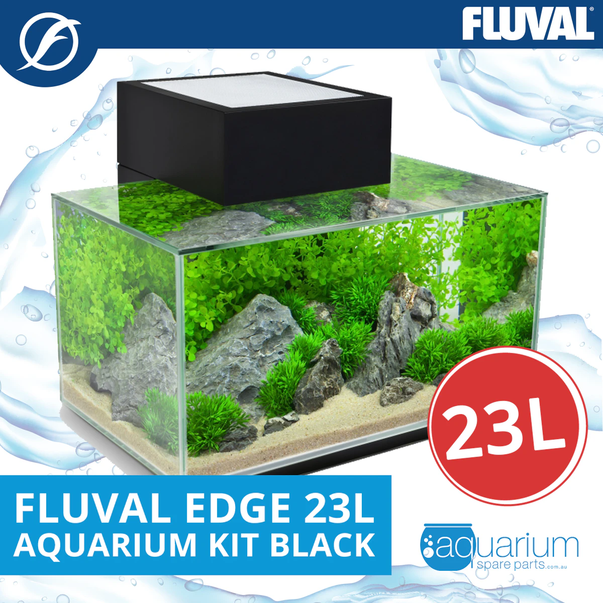 Fluval Edge Aquarium Kit 23L Black (15034A)