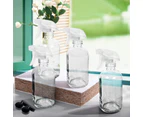 4x 500ml Clear Glass Spray Bottles Trigger Water Sprayer Aromatherapy Dispenser