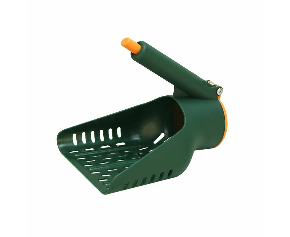 Cat litter Shovel Scoop Large Spatula 6mm Aperture Fast Filter Cat Litter Shovel for Pet(Green& Orange)