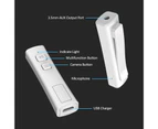 3.5 Jack Wireless Bluetooth-compatible Audio Receiver Camera Button Handsfree Transmitter for Cars White