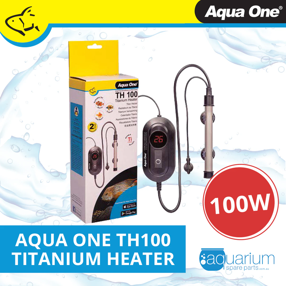 Aqua One TH 100 Titanium Heater 100W (15056)