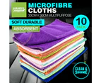 10pcs Handy Hardware Microfibre Cleaning Cloth Automotive Home 30cm X 30cm
