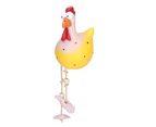 Resin Rooster Ornaments Chicken Decorations Craft for Living Room Office Garden DecorationYellow