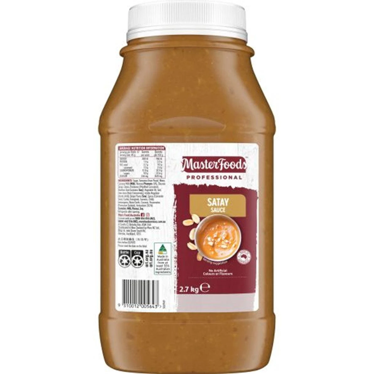 Masterfoods Satay Sauce 2.7kg Bulk