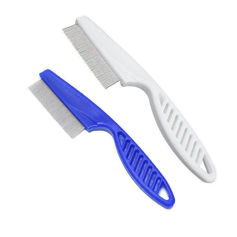 1PC Small Fine Toothed Flea Flee Metal Nit Head Hair Lice Comb with Handle