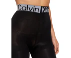 Womens Calvin Klein Black Slim Fit Pull On High Rise Leggings