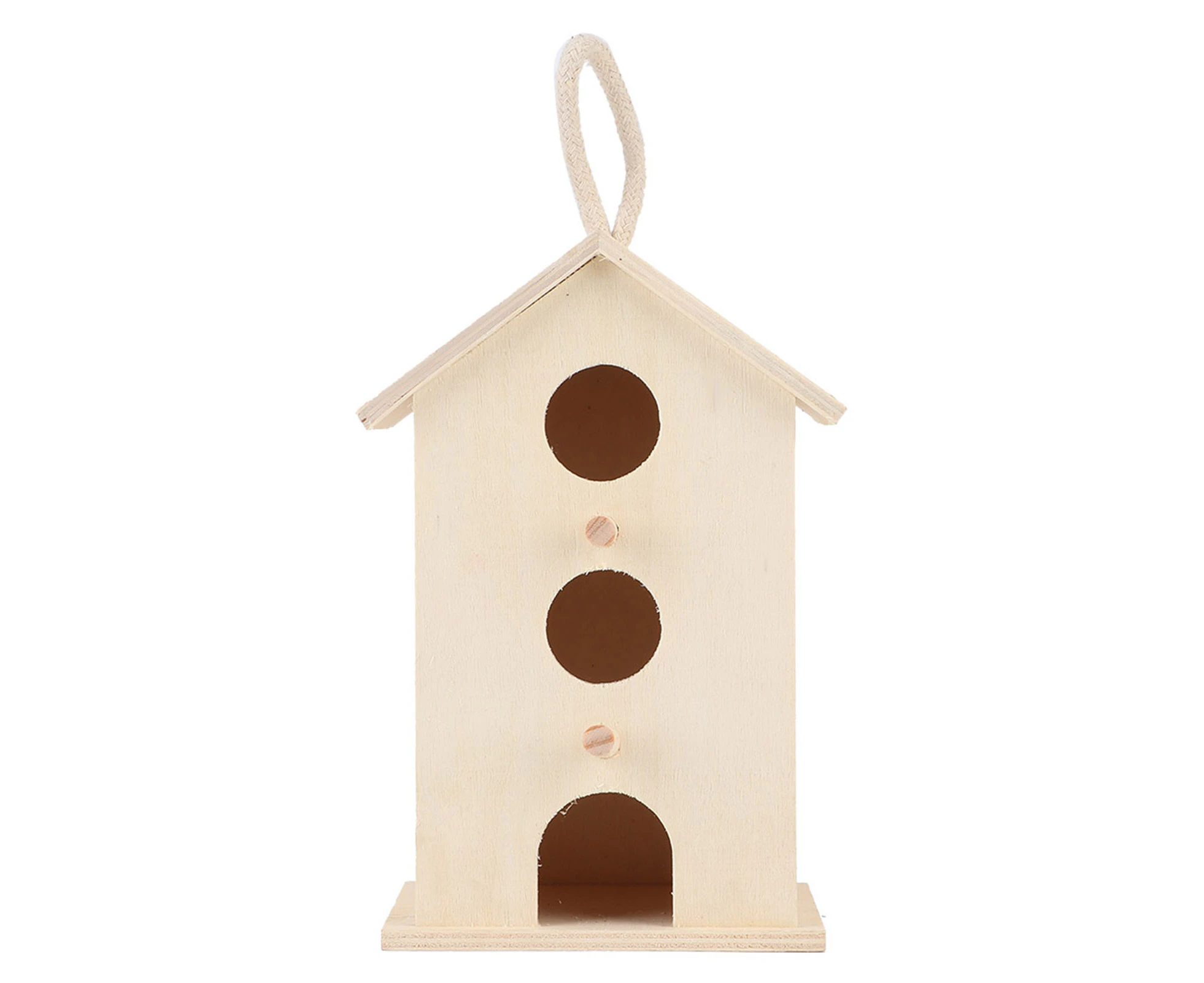 Hanging Wooden Bird Nests House Breeding Resting Box Supplies Outdoors Garden for Parrots