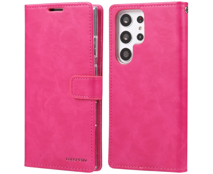 Goospery Bluemoon Diary Case for Samsung Galaxy S23 - Hot Pink