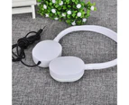 3.5mm Wired Retractable Portable Heavy Bass Headphone for Gaming/Online Courses Blue