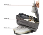 Travel Shoe Bag Waterproof Holds 3 Pair of Shoes for Travel and Daily Use Storage Pouch,Grey