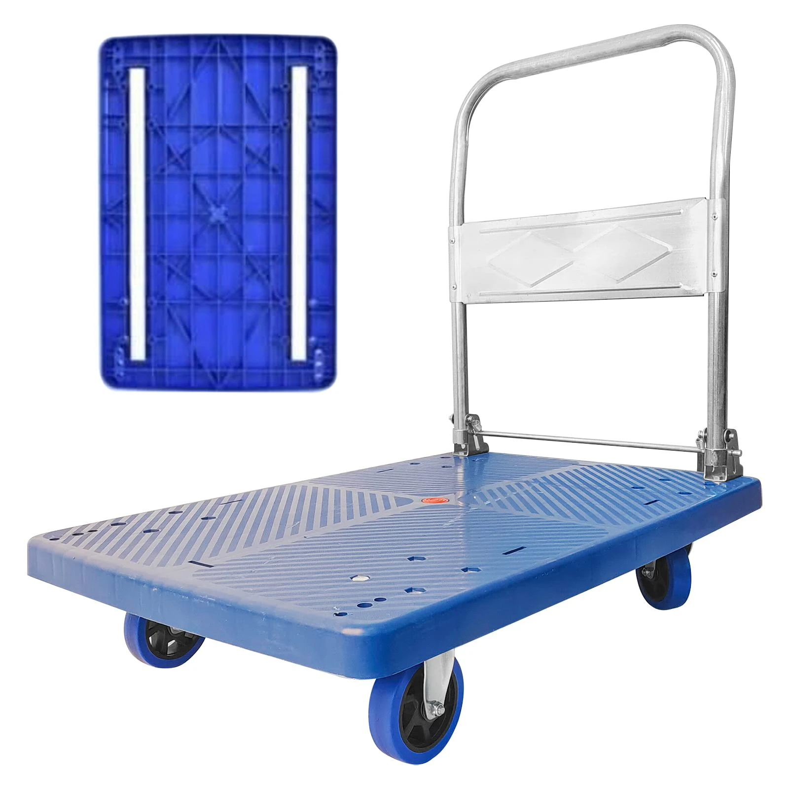 300kg Industrial Warehouse Heavy Duty Platform Trolley Truck Foldable Cart