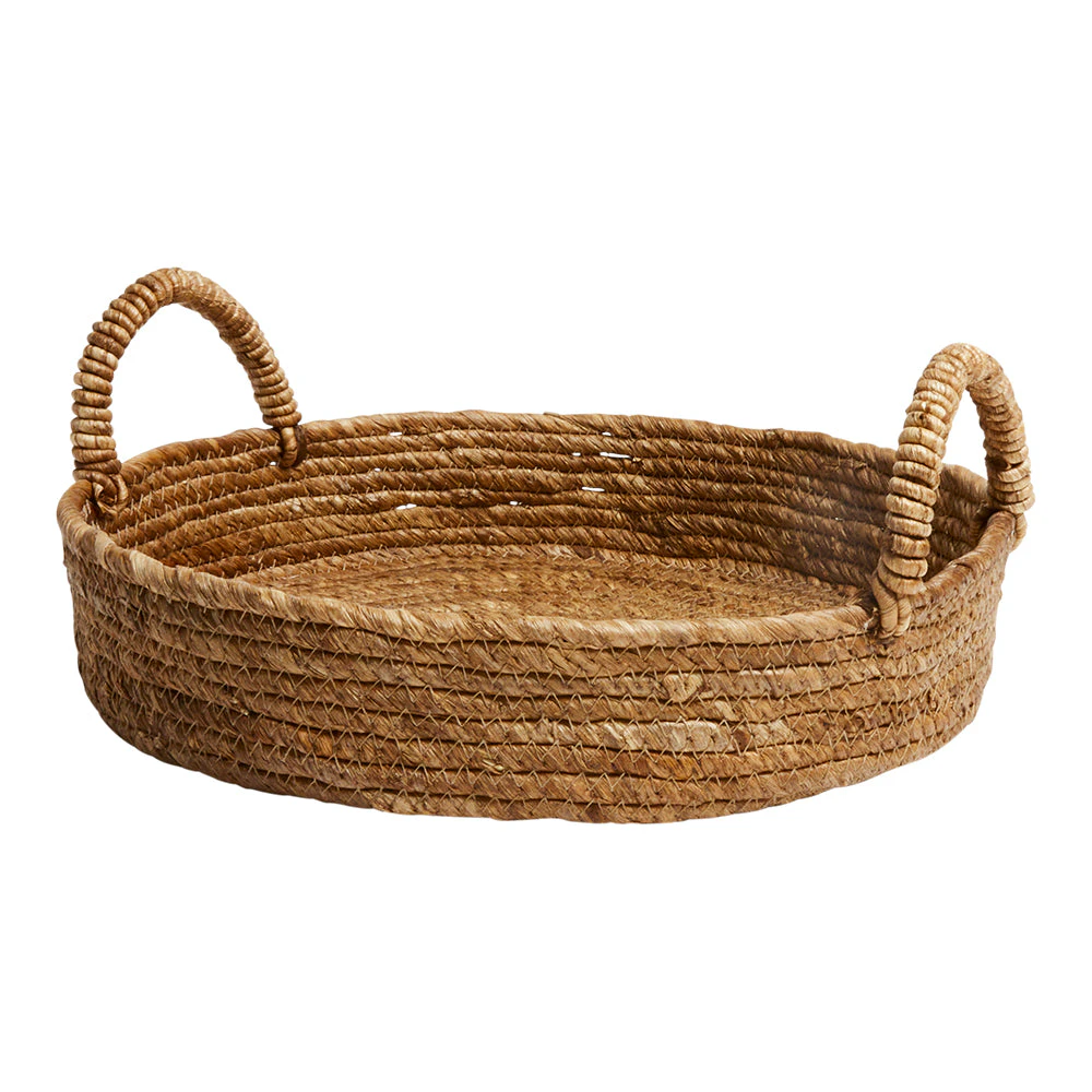 Deborah Hutton Round Maize Tray  35cm  - Brown