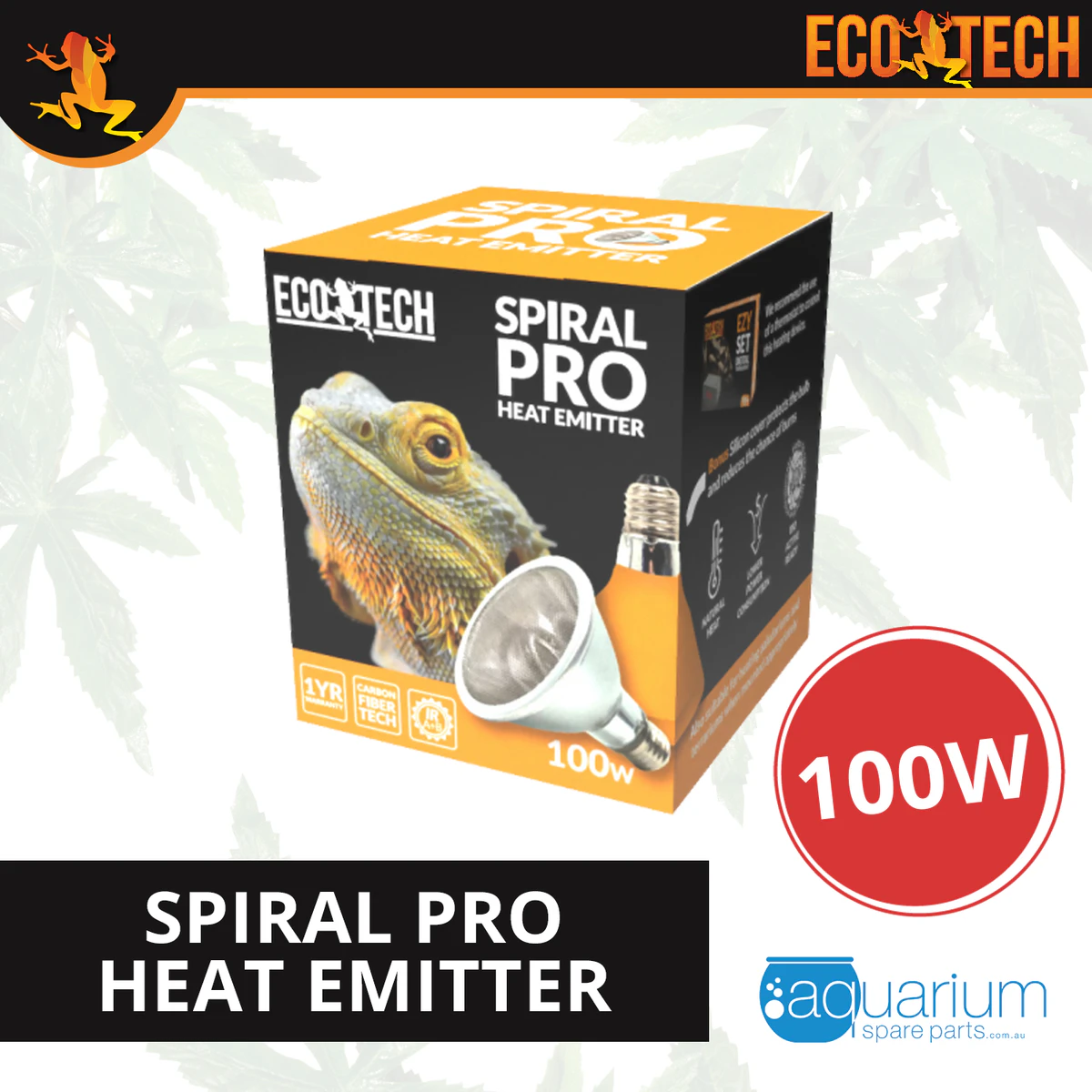 Eco Tech Spiral Heat Emitter 100w (ECT42)