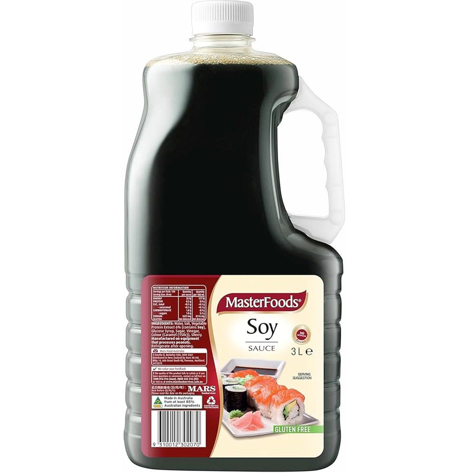 Masterfoods Soy Sauce 3l Bottle Bulk