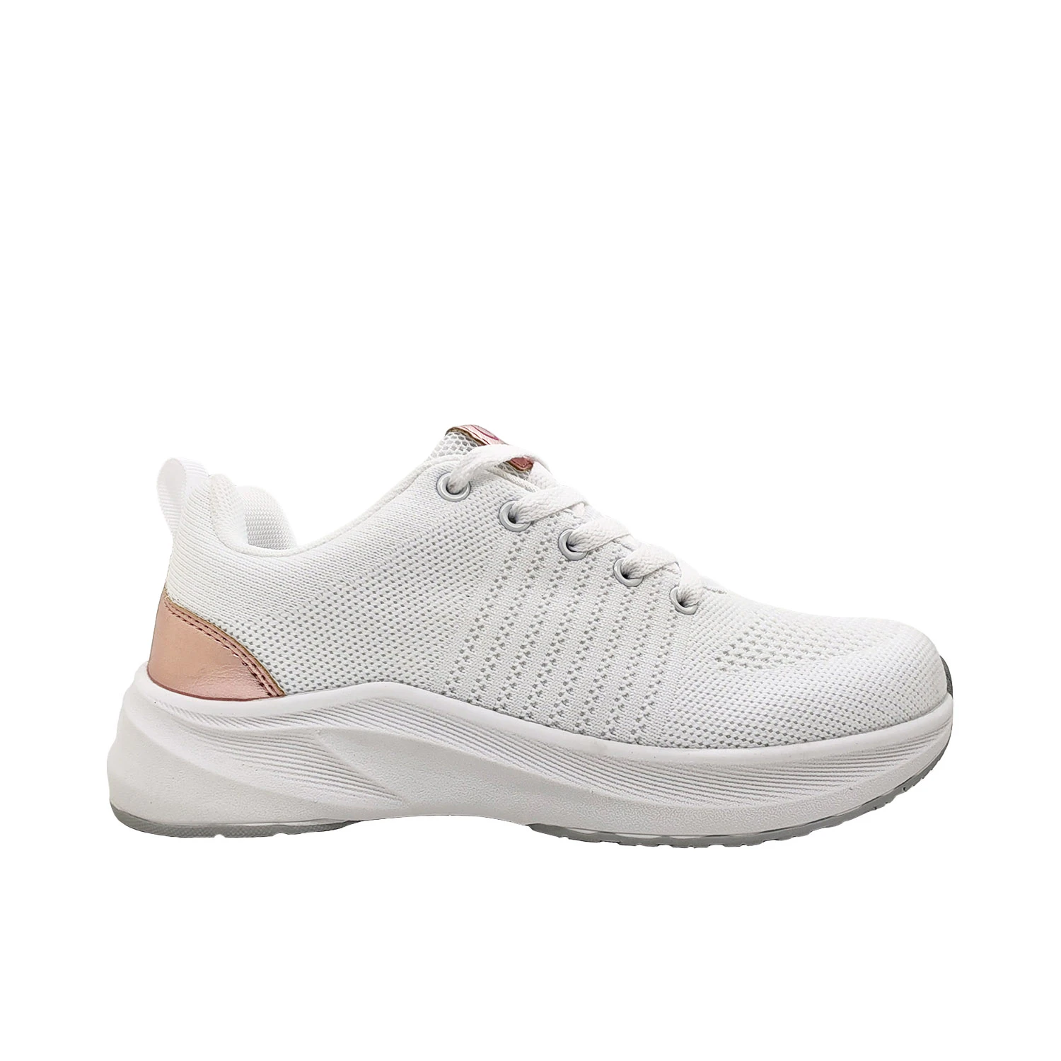 Cabello Walker Ladies Shoes Walking Casual Trainer Mesh Lace Up Comfort - White