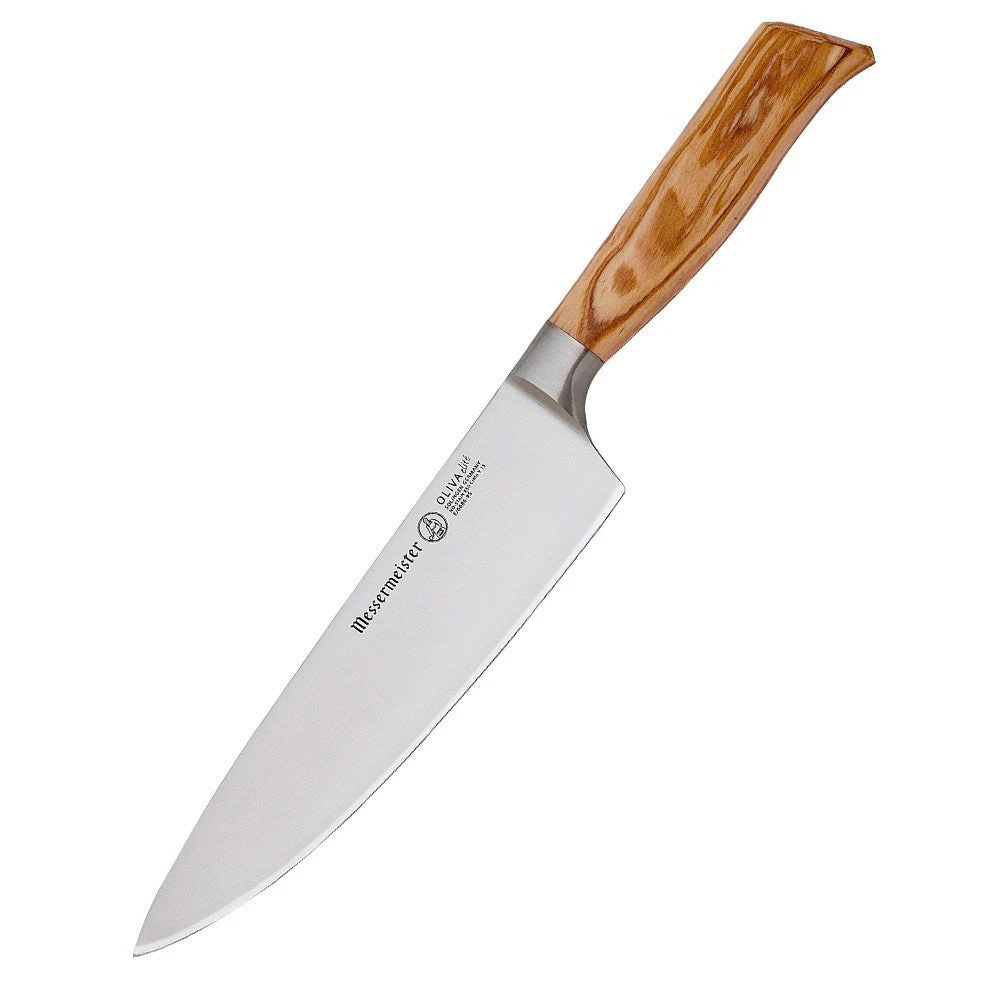 Messermeister Oliva Elite Stealth Chef Knife with Olive Wood Handle - 20cm