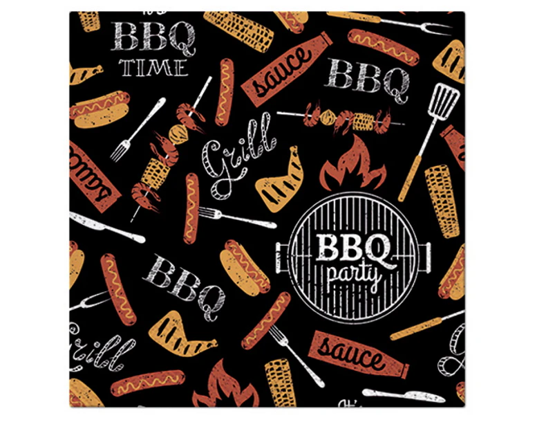 Paw Lunch Napkins 33cm BBQ PARTY