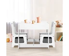 Kids Table and Chairs Set Activity Play Study Desk w/ Toys Storage Box