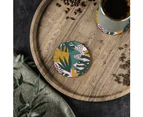 Stubbyz Exotic Jungle Plants Coaster - Round, 1 piece