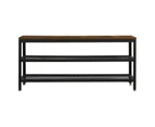 Levede 3-Tier Shoe Rack Bench Storage Cabinet Organisers Industrial Steel 100cm