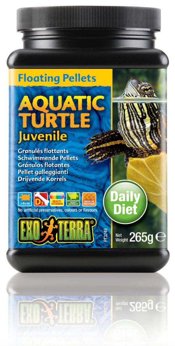 Exo Terra Aquatic Turtle Food Juvenile Floating Pellets - 265 gm (PT3249)