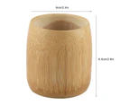 Natural Pure Bamboo Tea Cup Handmade No Paint Eco Friendly Water Cups(Round Mouth M)