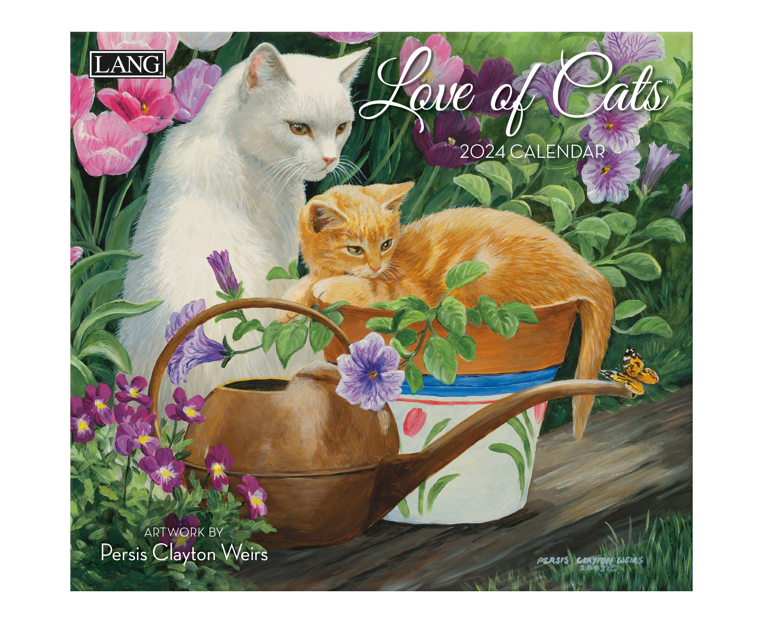 Lang 2024 Calendar Love of Cats Calender Fits Wall Frame