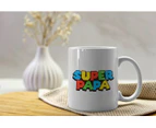 Super Papa Fathers Day Mug Dad Mug Gifts for Dad Coffee Mug Dad Mugs Funny Dad Gifts from Daughter Son, Happy Birthday Gifts for Dad