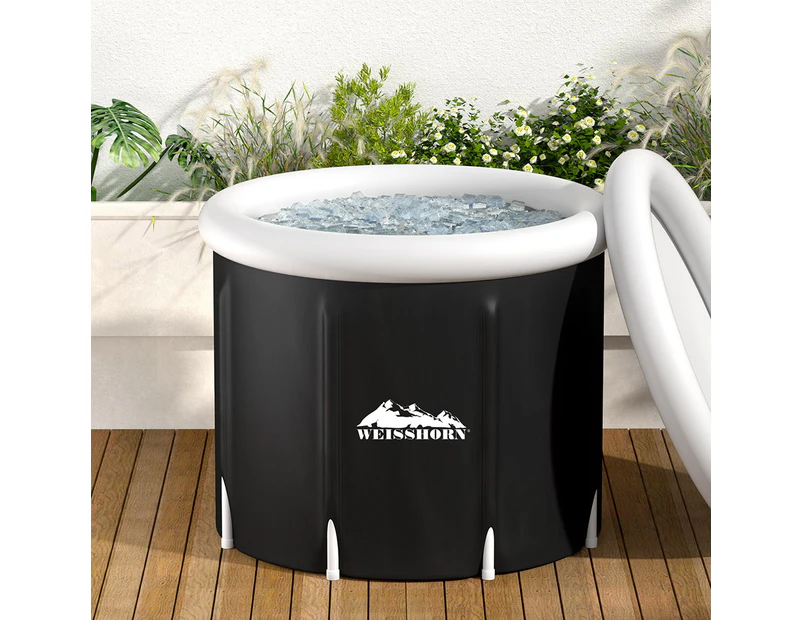 Portable Ice Bath Tub 70X80CM Inflatable Folding Bathtub Spa Massage