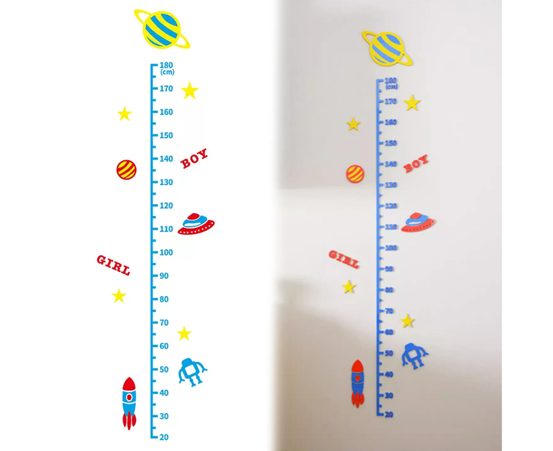 Measurement Ruler Chart Wall Sticker Nursery Kids Growth Height Removable