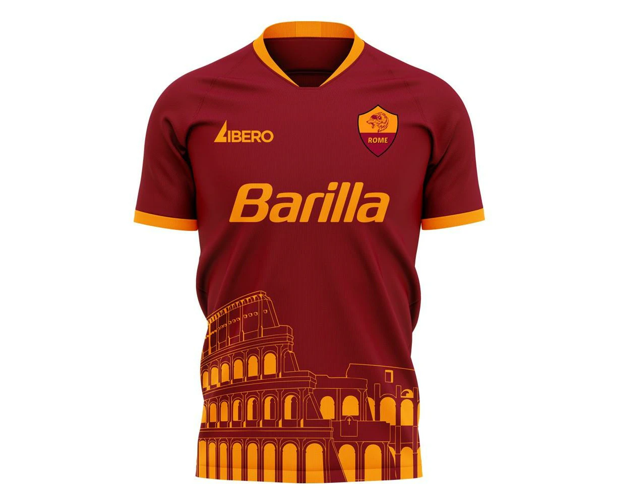 Roma 2023-2024 Home Concept Football Kit (Libero) - Adult Long Sleeve