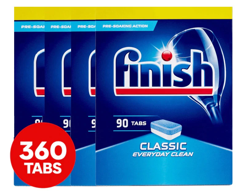 4 x 90pk Finish Classic Dishwashing Tabs