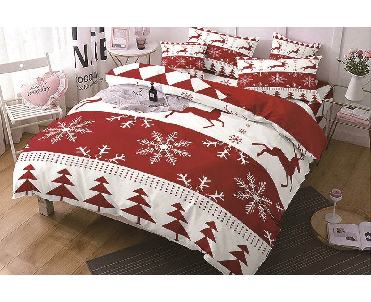 Wonder Xmas Christmas Design Soft Quilt Duvet Doona Cover Set