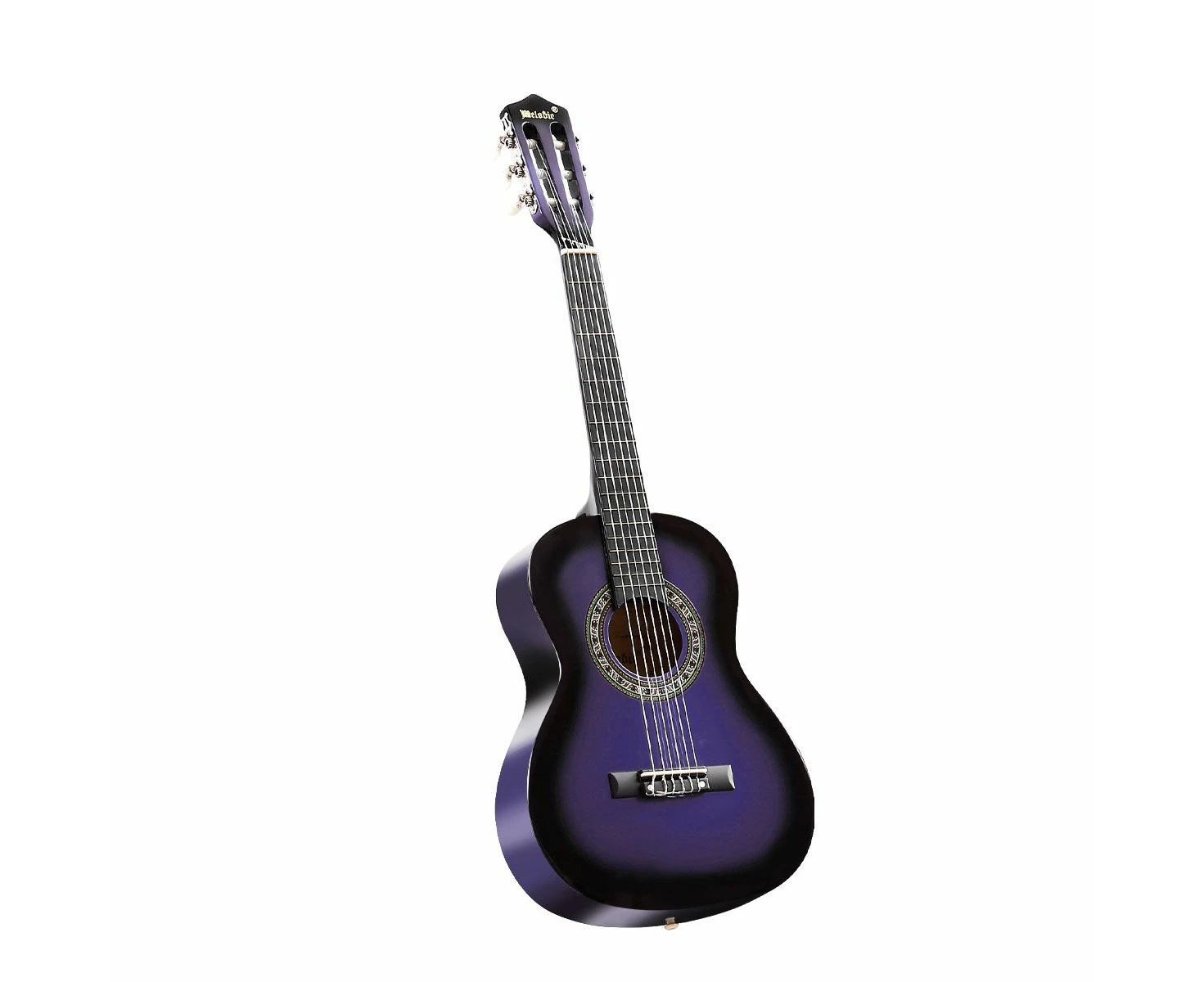 Melodic 34'' Kids Acoustic Guitar 6 Strings Tuner Cutaway Wooden Kids Gift Purple