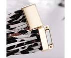 Fashion Magnetic Leather Bohemian Leopard Print Bangle Trendy New Bracelet Gift - White