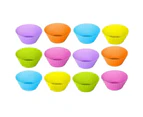 12Pcs Silicone Baking Cups High Temperature Resistant Food Grade Silicone Muffin Cups For Party