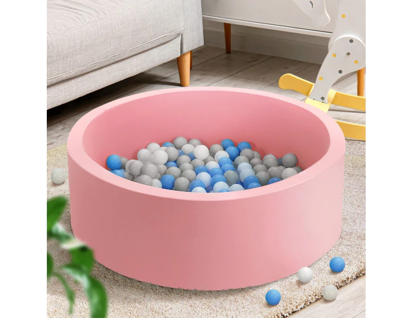 Baby Soft Kids Ocean Ball Play Pit Paddling Foam Pool Child Barrier Toy 90x30cm - Pink