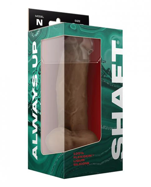 Shaft Model N Flexskin Liquid Silicone 8.5" Side Curve Dong W-balls - Oak