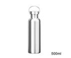 500ml Stainless Steel Water Bottle Motivational Sports Drink Cup Flask