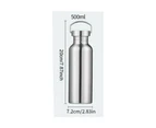 500ml Stainless Steel Water Bottle Motivational Sports Drink Cup Flask