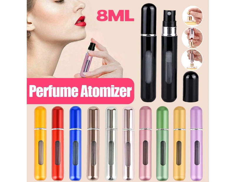 8Ml Travel Portable Mini Perfume Atomizer Bottles Spray Pump Scent Au - Coffee