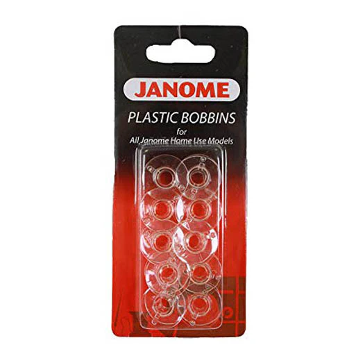 Sewing Machine Genuine Janome Clear Set of 10 Bobbins