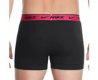 Nike Mens Everyday Cotton Stretch Trunks 2-Pack - Black Fuchsia & Laser Orange